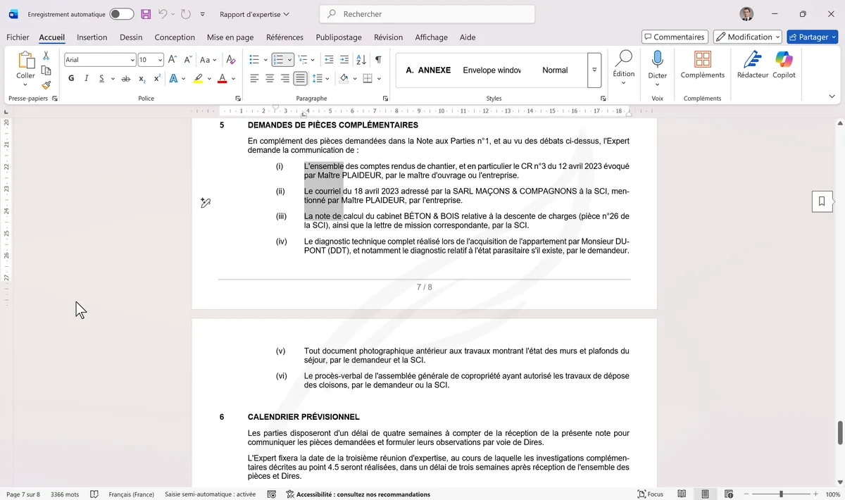 Sélection verticale Alt+clic dans Word