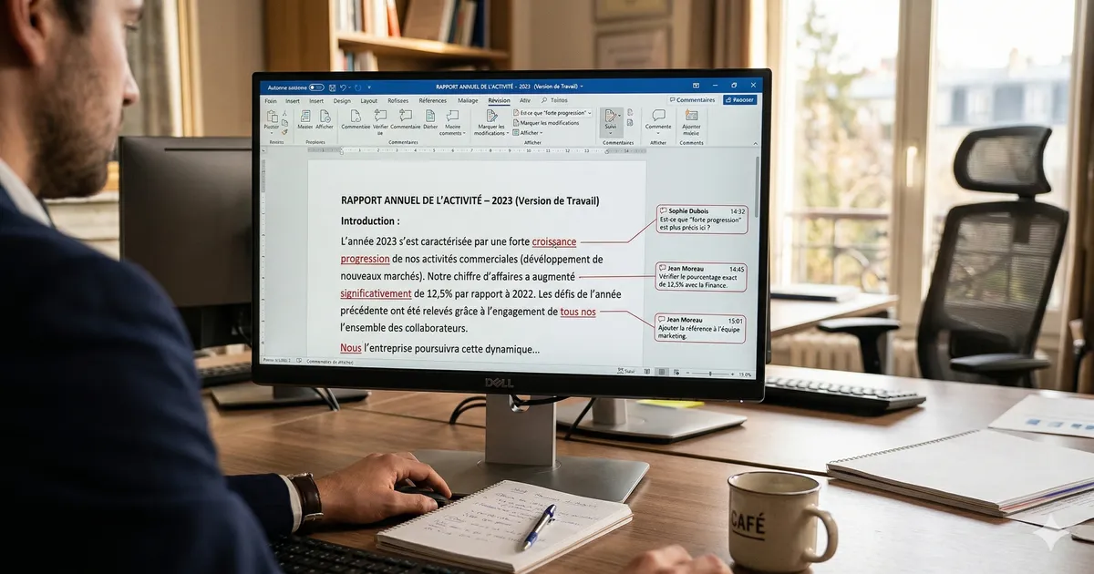 Suivi des modifications Word : collaborer efficacement sur un rapport